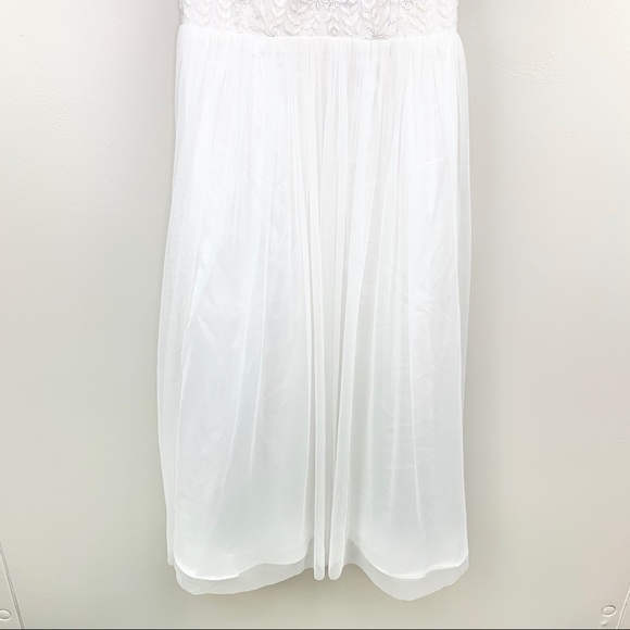 Adrianna Papell Beaded Floral Dress White Size 10 - Picture 6 of 14